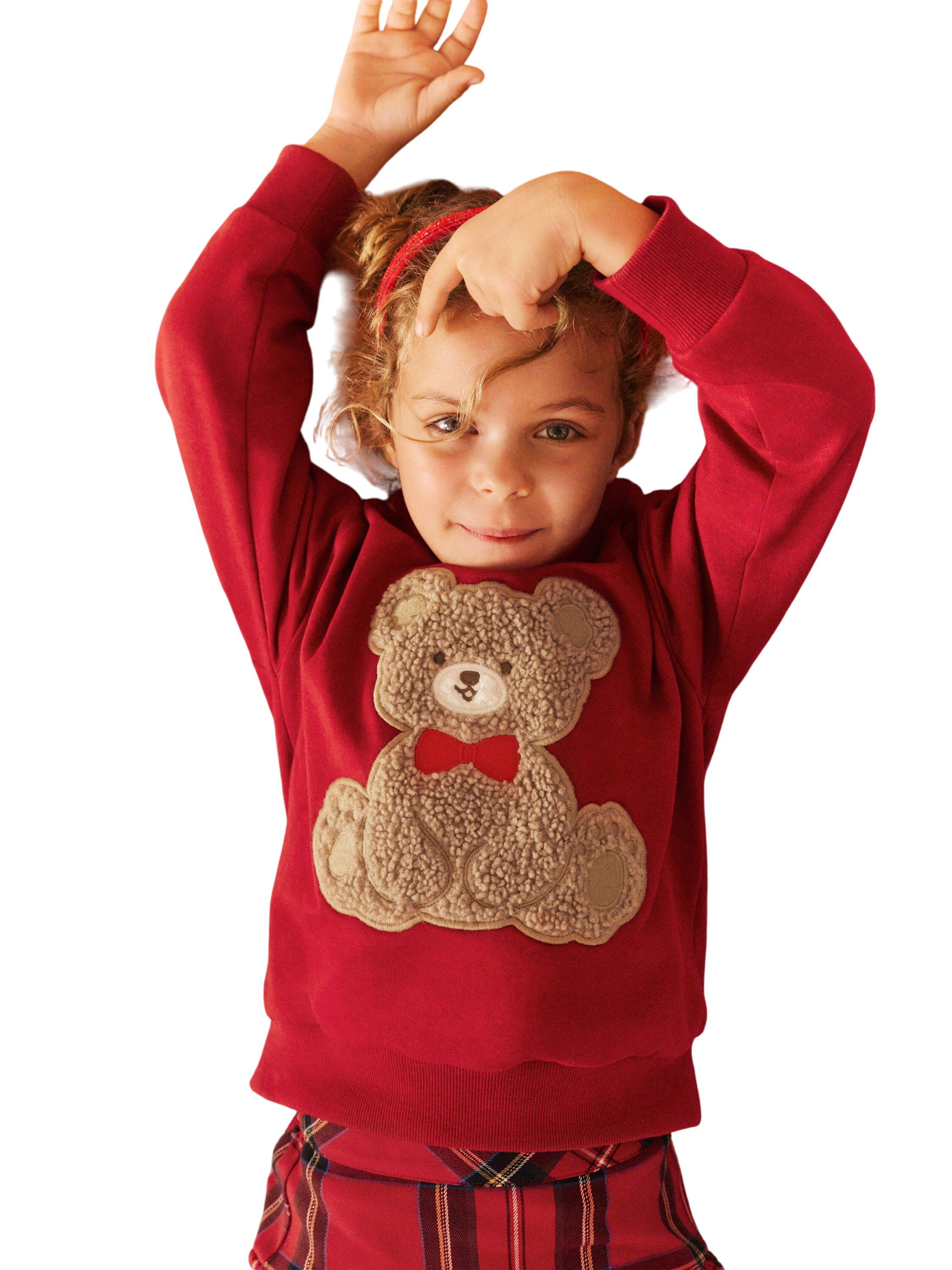 Sweatshirt with a brushed inside an