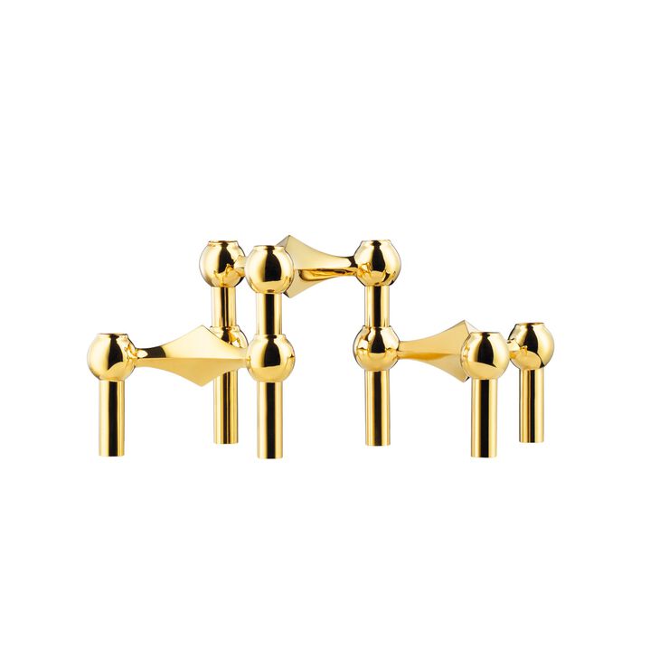 STOFF Nagel® 3-pak lysestage messing