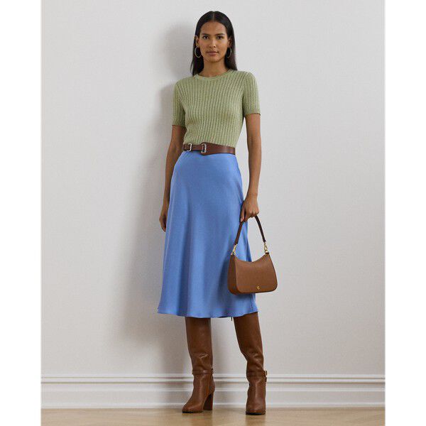 Satin Charmeuse Midi Skirt