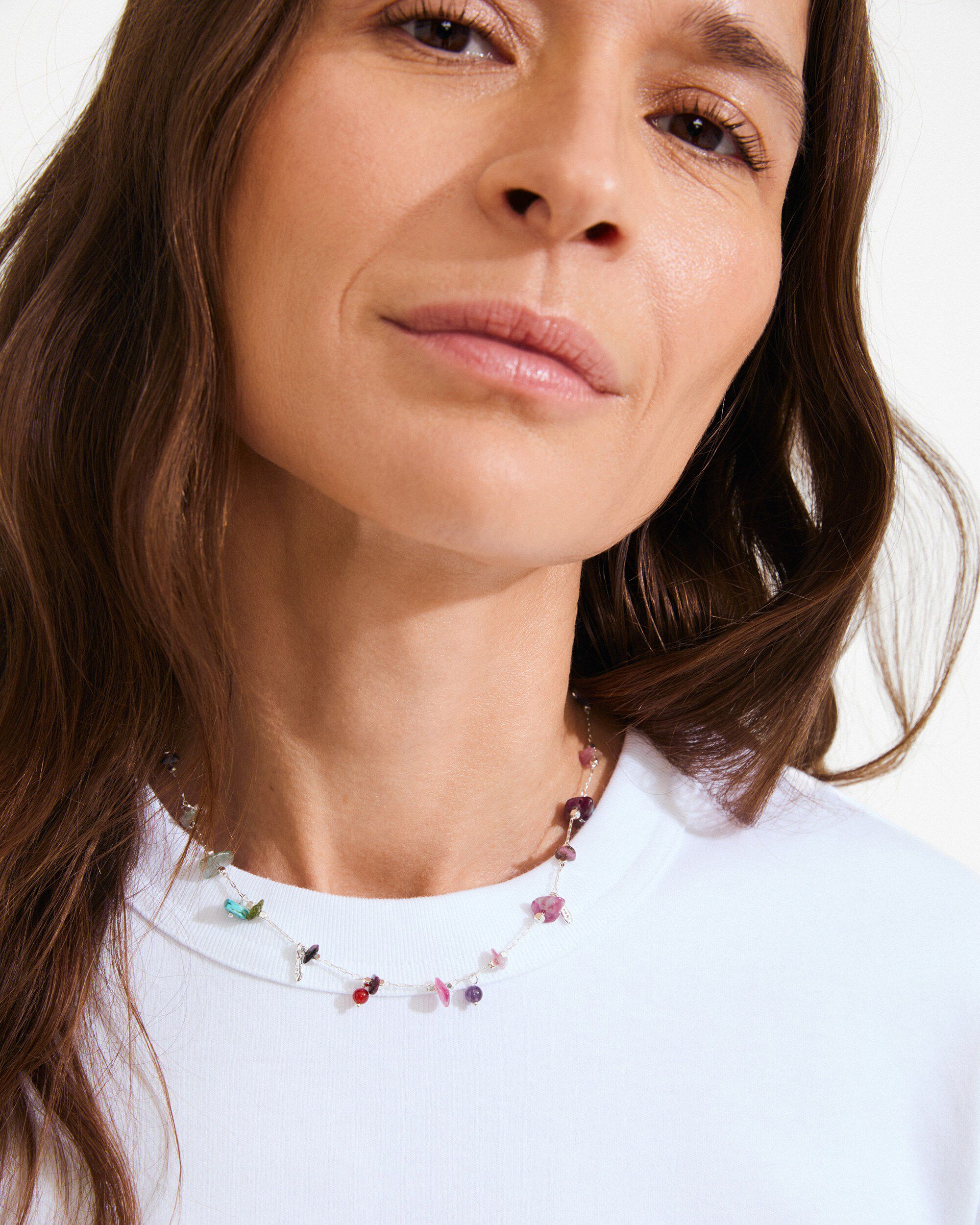 HERE necklace silver-plated/multi