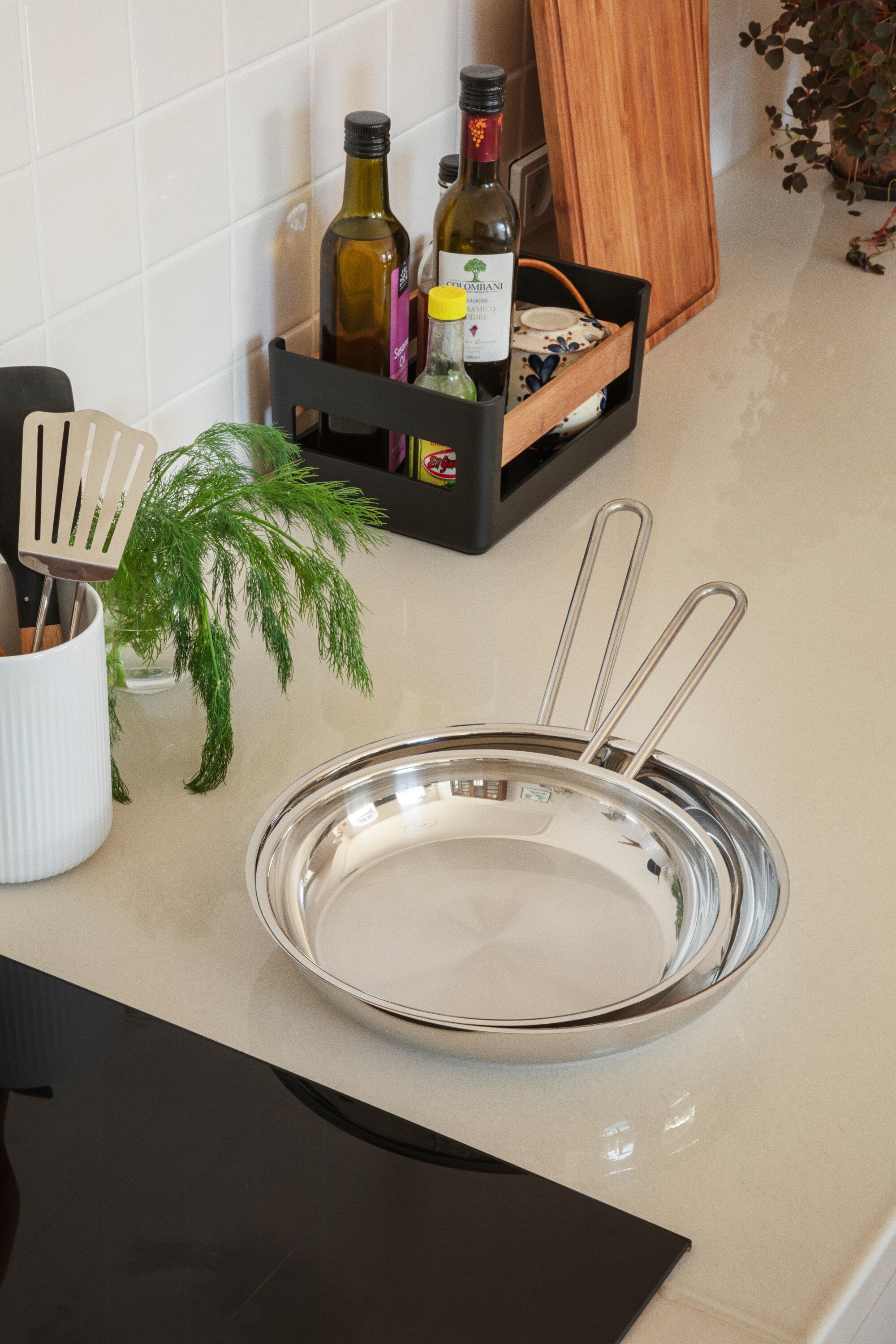 Stainless Steel Stegepande 24 cm steel base