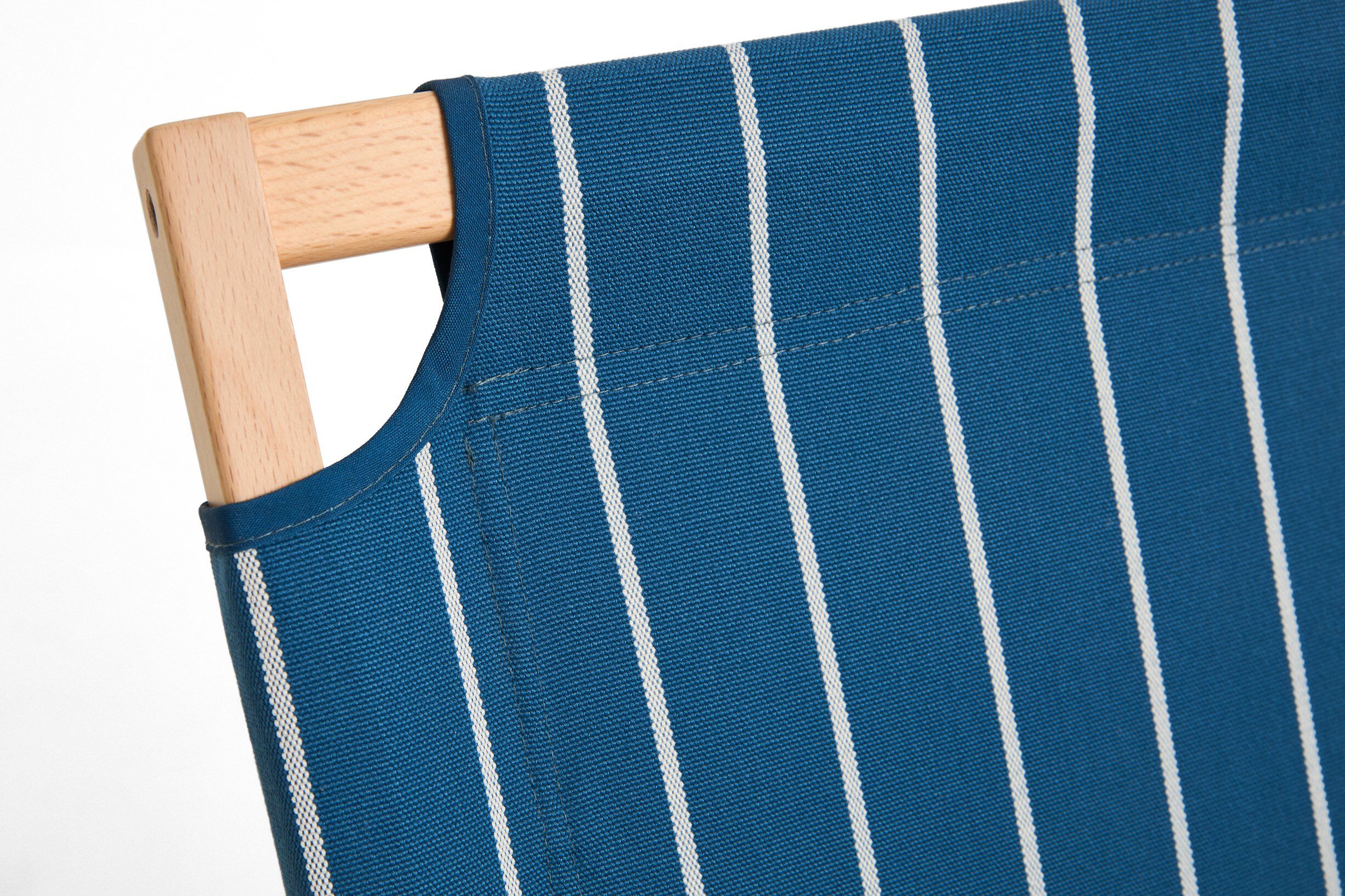 Outdoor Market Folding Sofa - Blue with beige stripe -