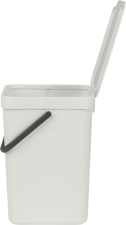 Affaldsspand m/låg sort.kon. 12 ltr