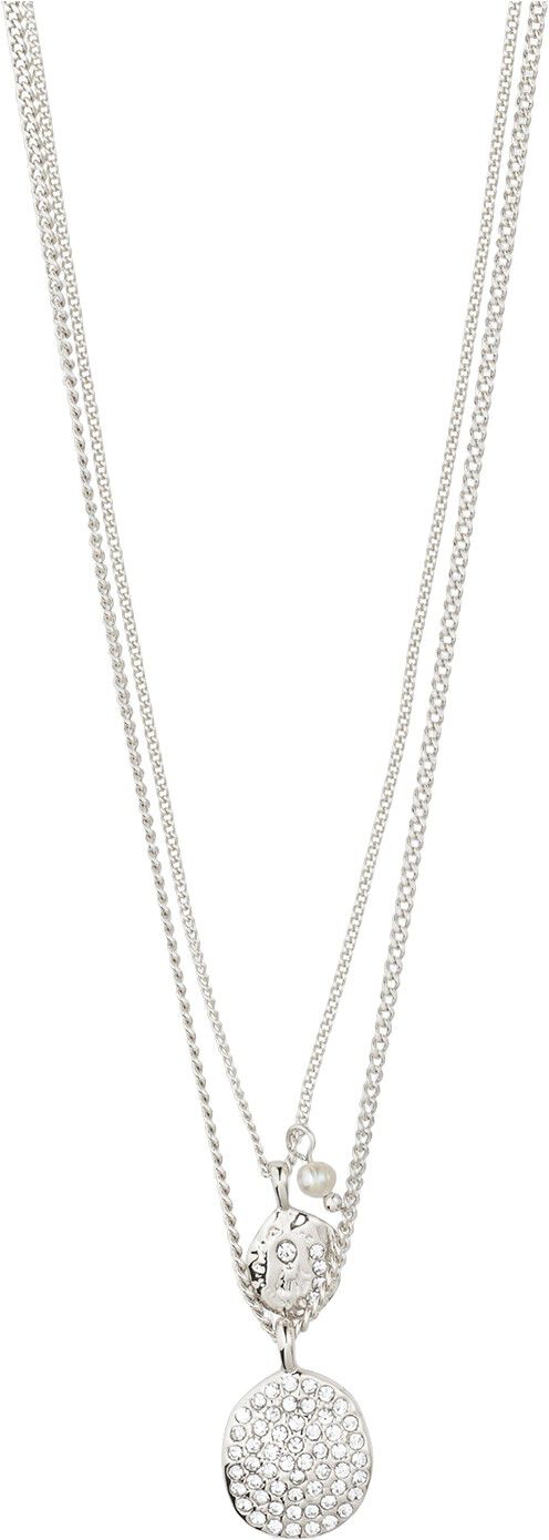 SHIFT halsk&aelig;de 2-i-&eacute;t s&aelig;t, s&oslash;lvbelagt