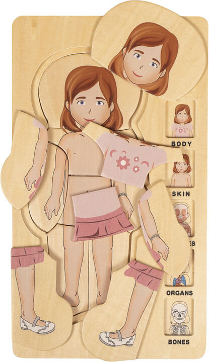 Puslespil Træ Min Krop Pige