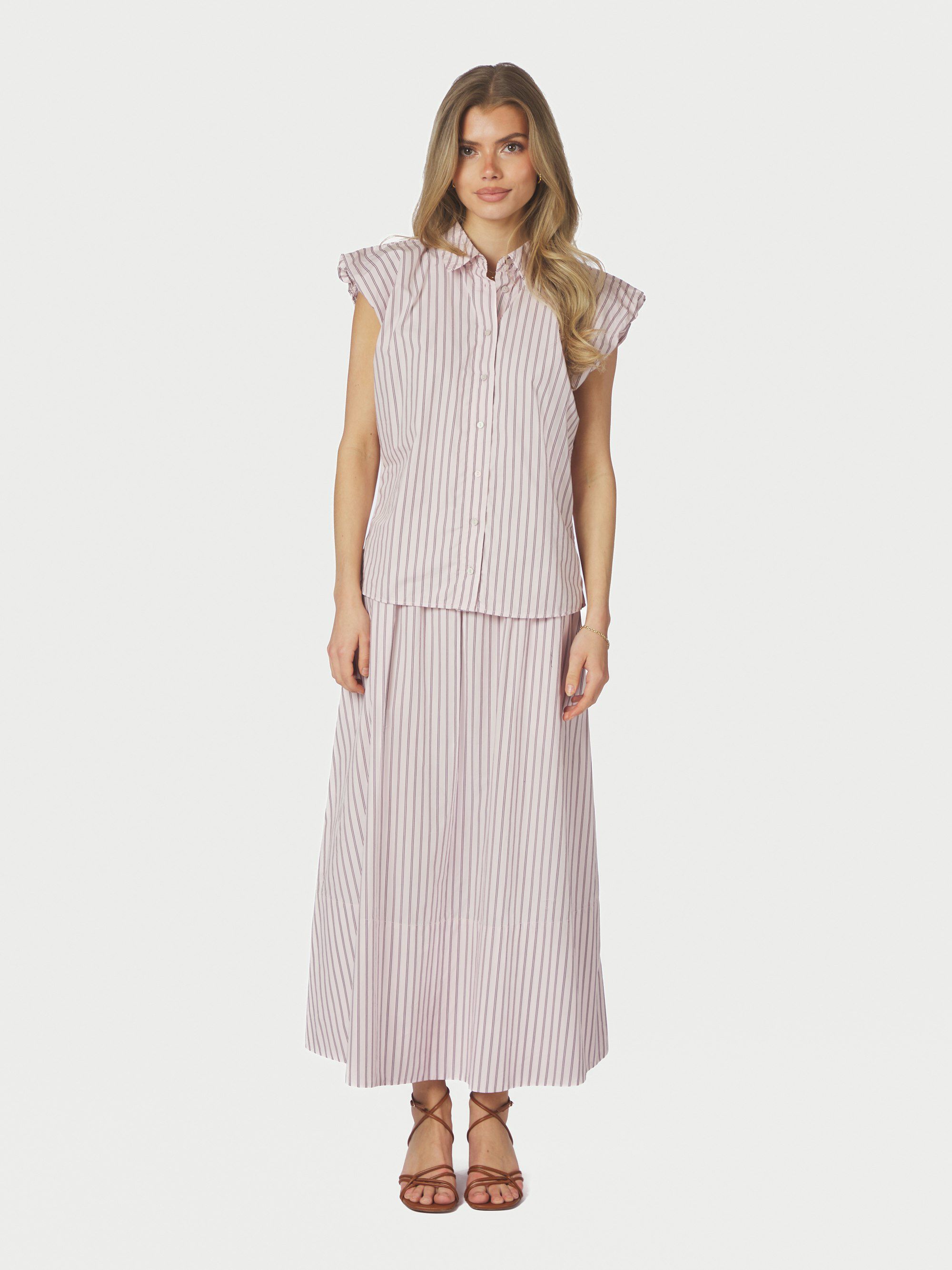 Yara Long Double Stripe Skirt