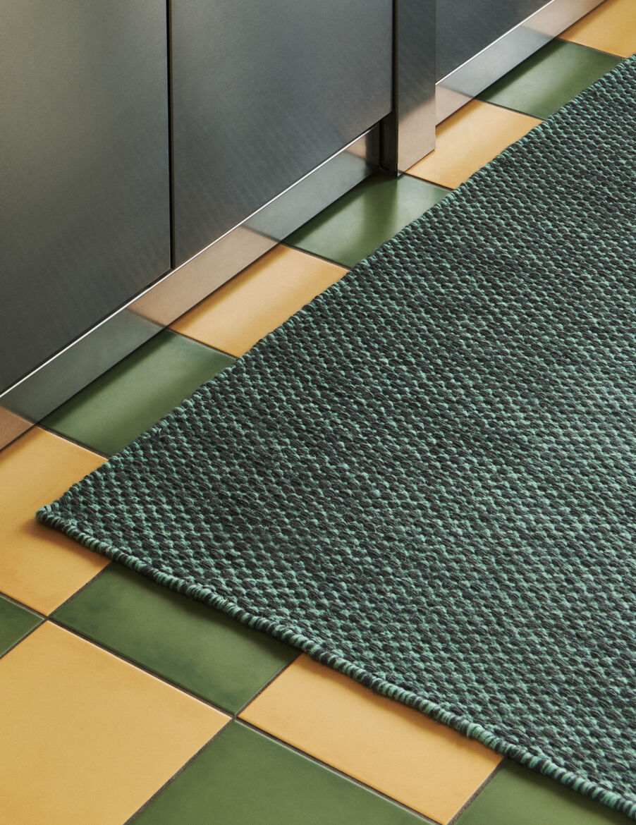 Moir&eacute; Runner-L200 x W80-Emerald green