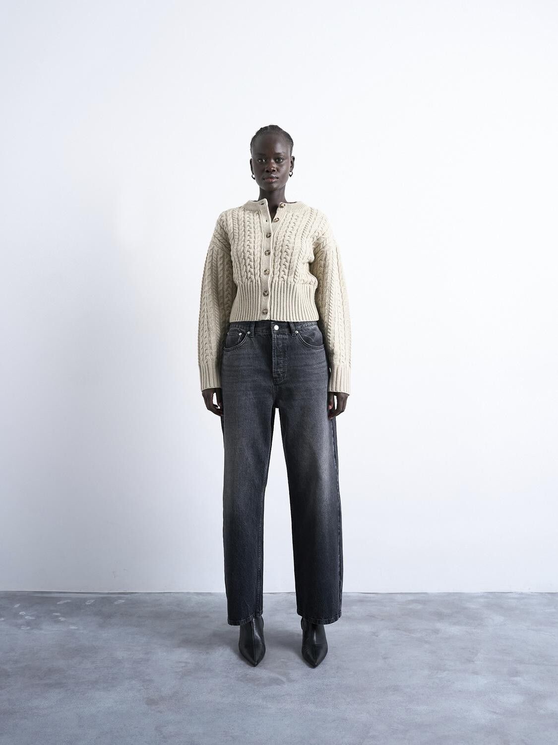 TSMIRA LS O-NECK CARDIGAN - WOOL