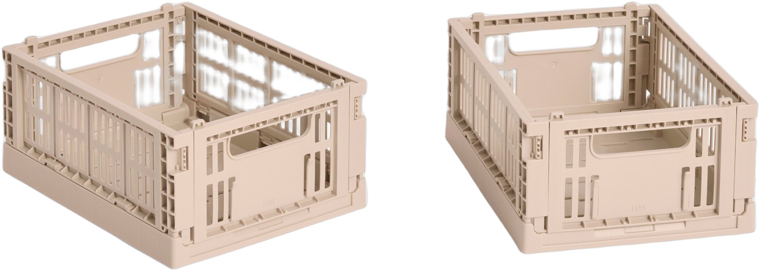 HAY Colour Crate Mini-Set of 2-Warm grey