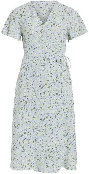 VILOVIE S/S WRAP MIDI DRESS - NOOS