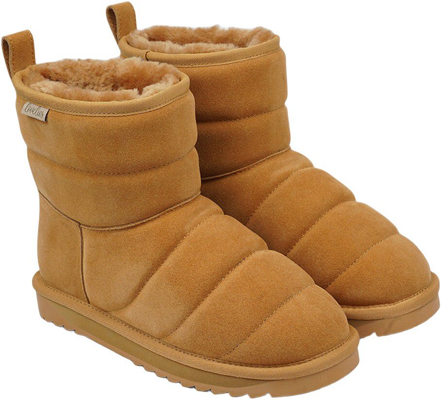 NEBO - LEATHER HIGH BOOTS WITH SHEARLING