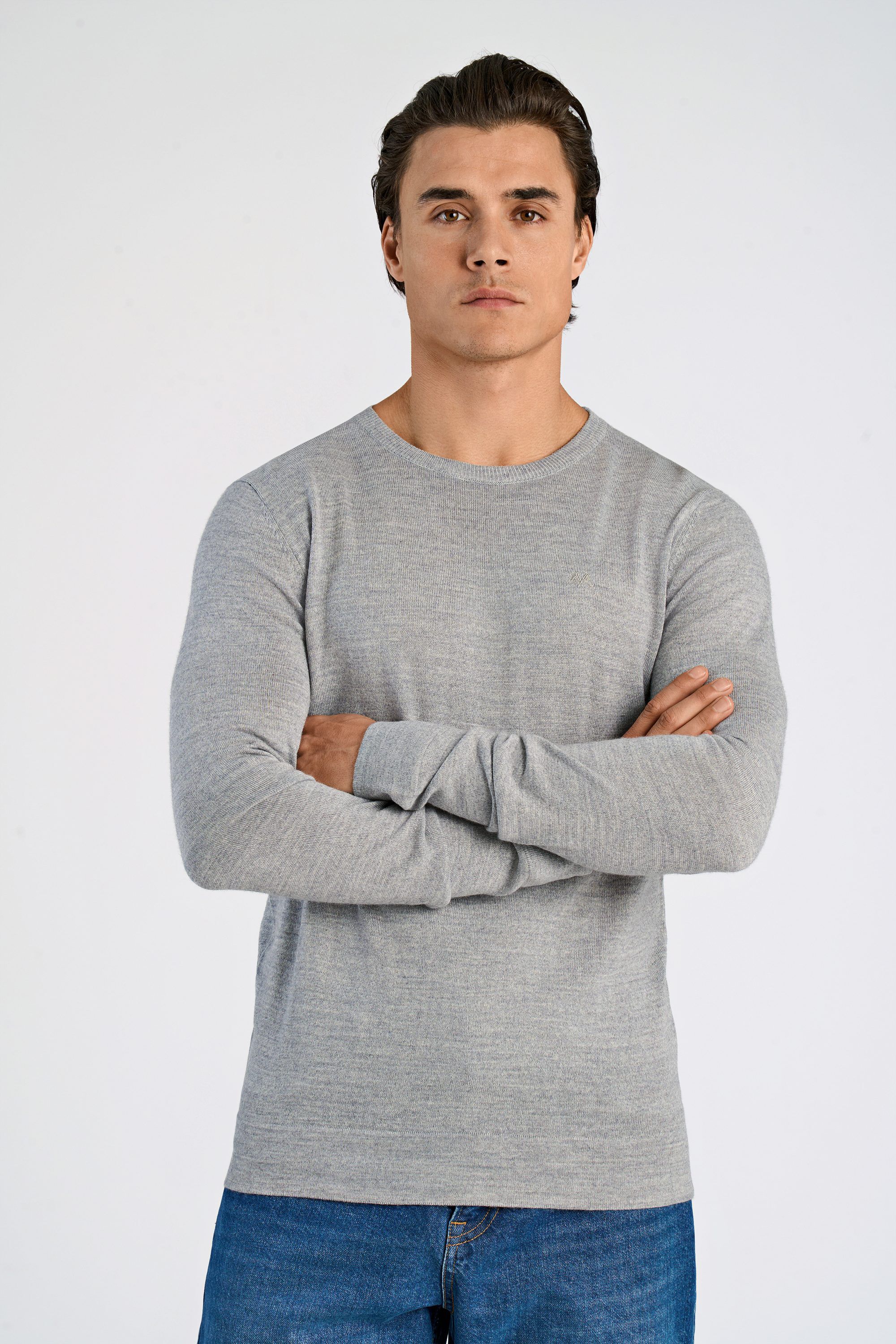 Merino strik med rund hals