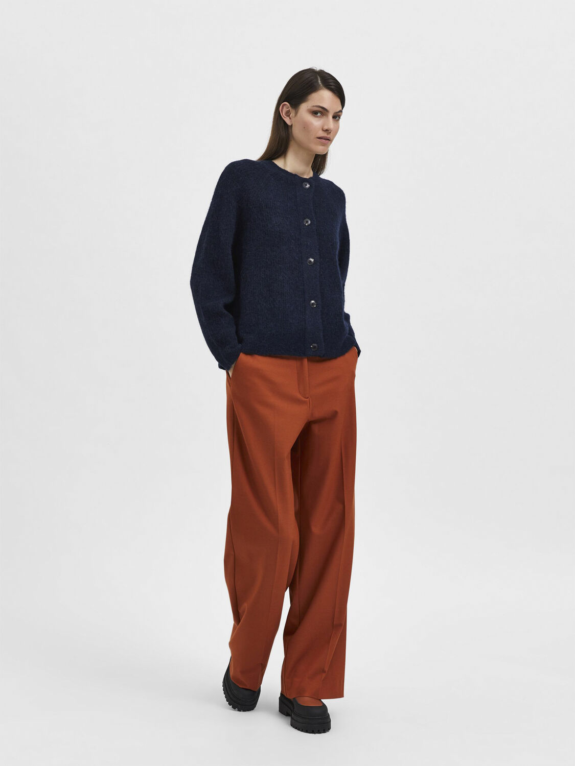 Slflulu Ls Knit Short Cardigan Noos