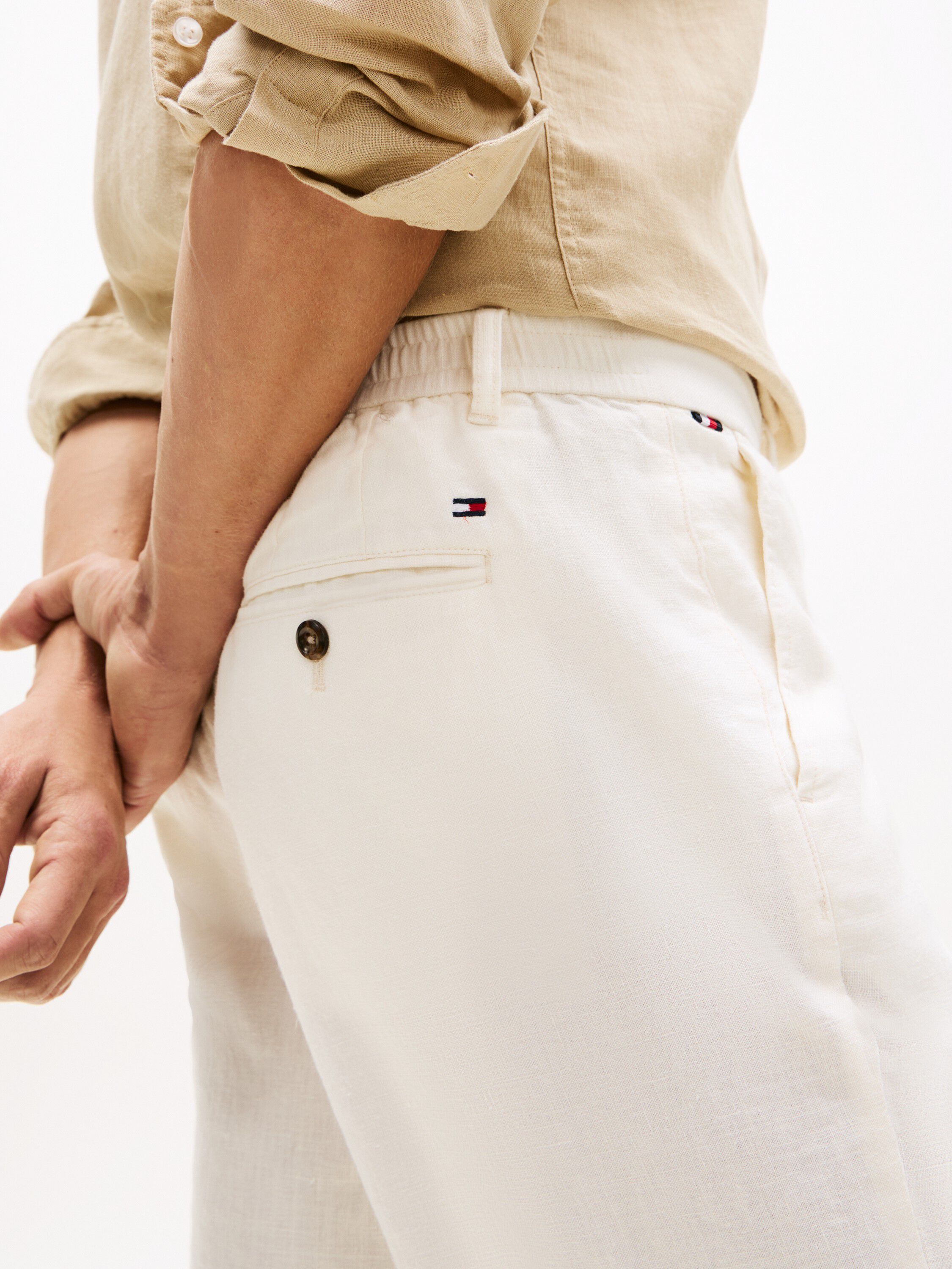 Denton Straight Leg Linen Blend Chinos