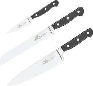 "Knivset Pluton 3 delar StÃ¥l/Svart"