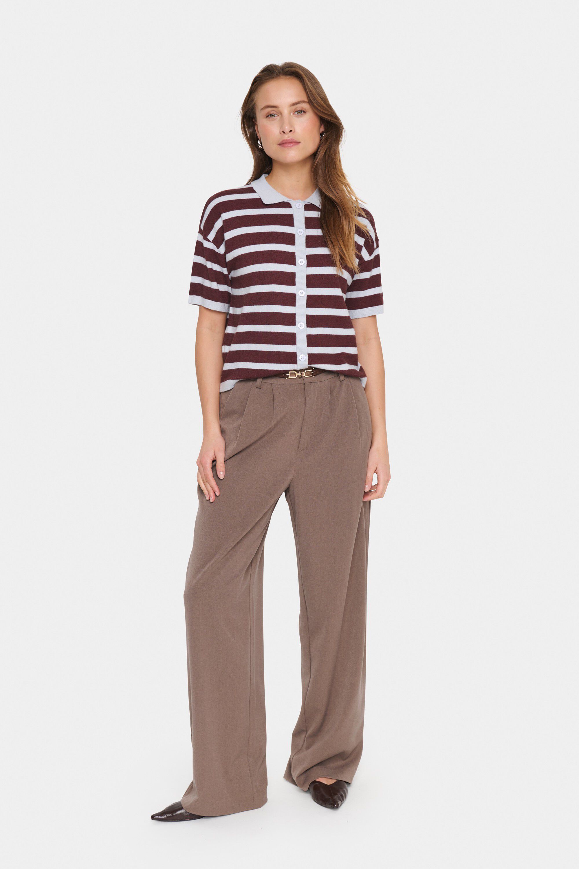 LikamSZ Striped Polo Cardigan