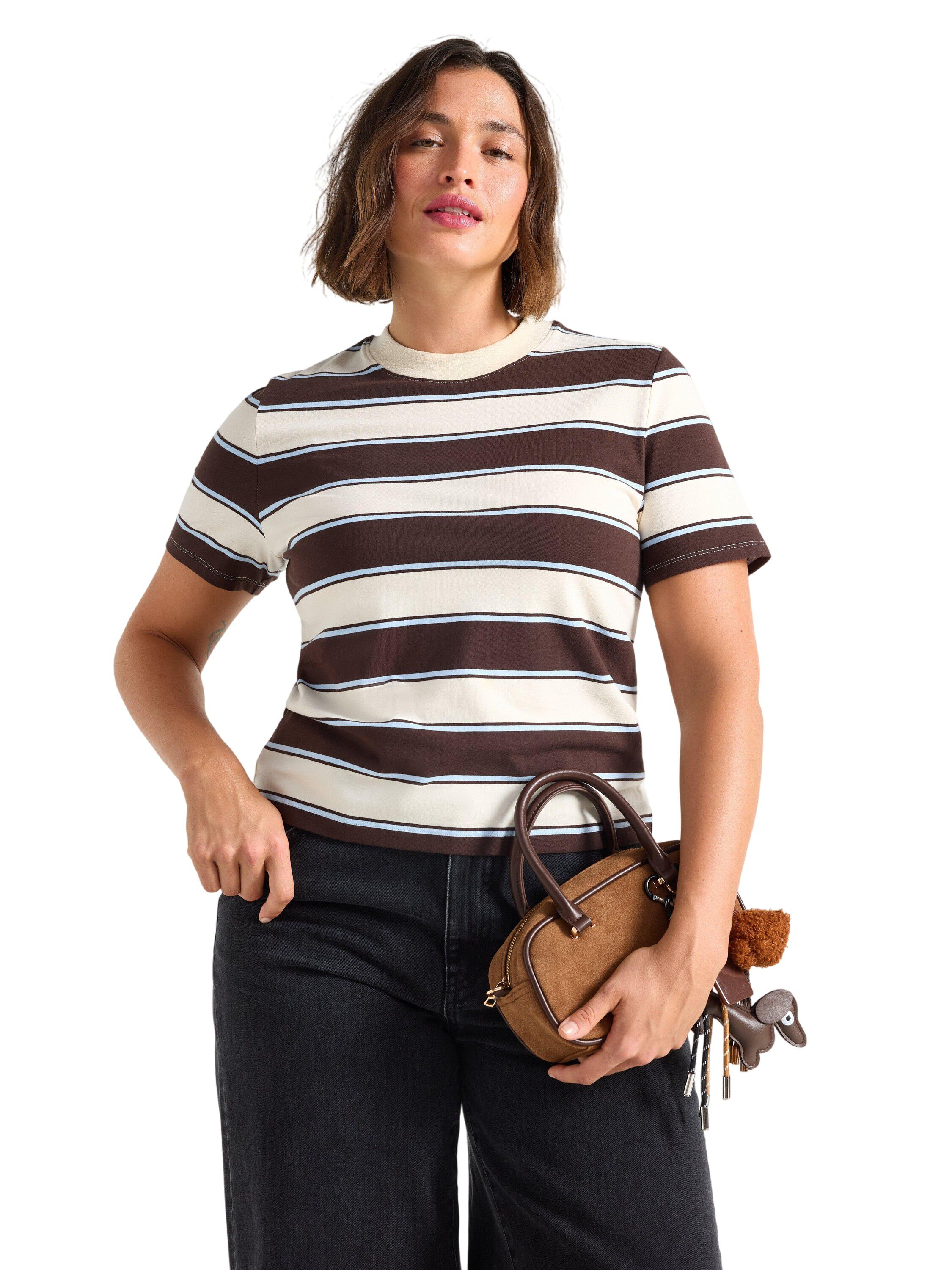 Striped t-shirt in soft cotton with