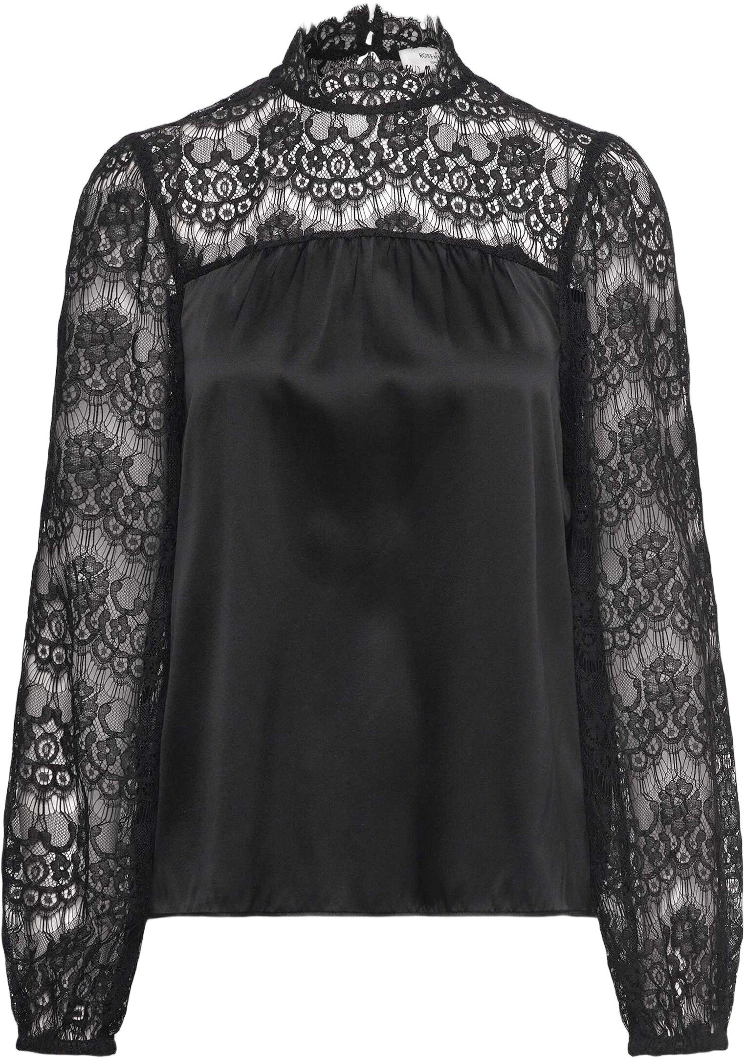 RWJade Silk LS Lace Blouse