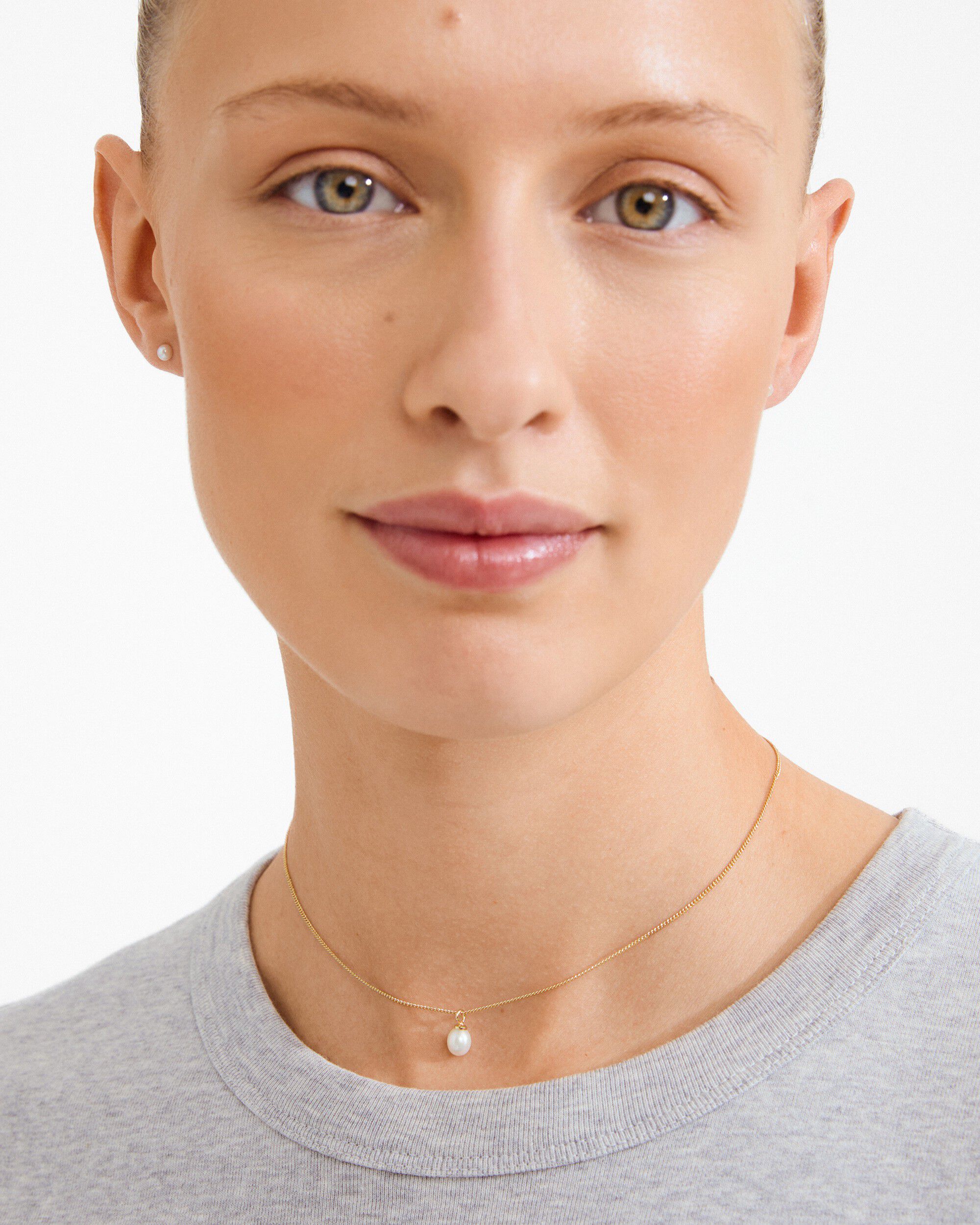 EVENA gift set, necklace & earstuds, gold-plated