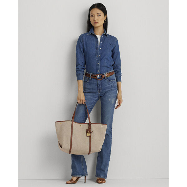 Canvas & Leather Large Emerie Tote