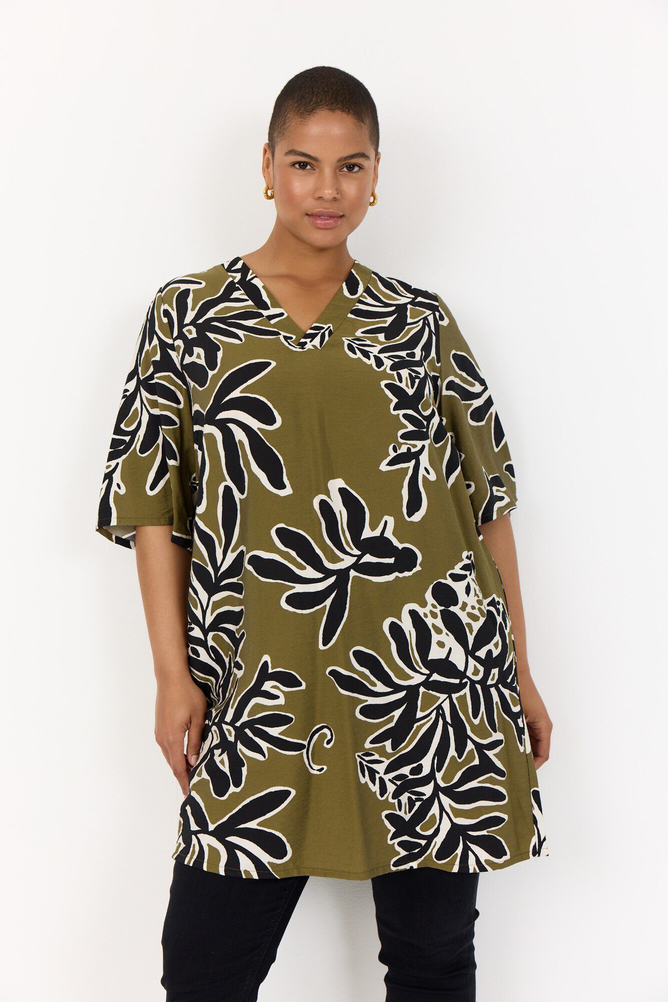 Curvy WA-LINNEA 3 Tunika Oliven