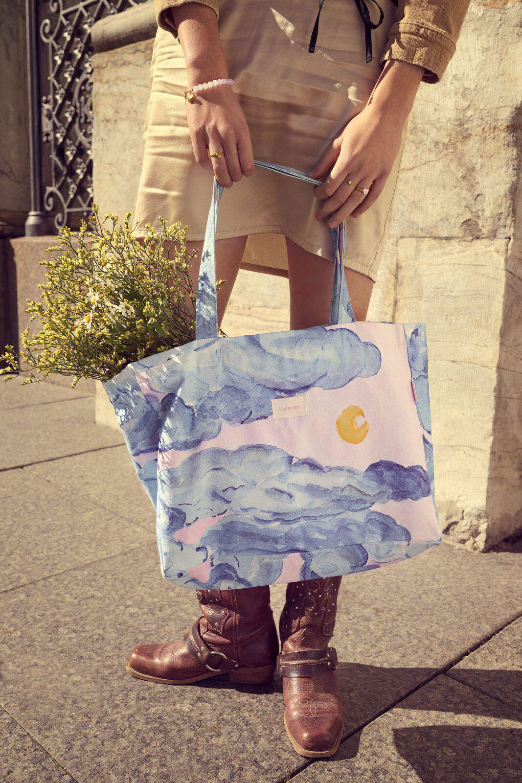 Moonshine Rose Big Canvas Totebag