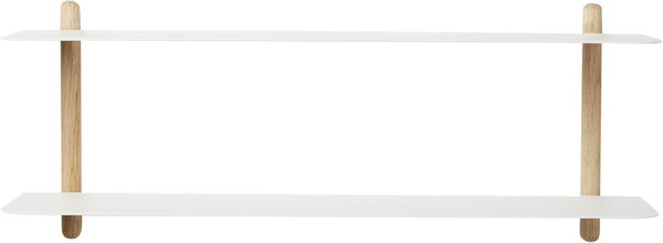 Nivo hylde F lys eg/ hvid