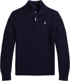 Cotton Quarter-Zip Sweater