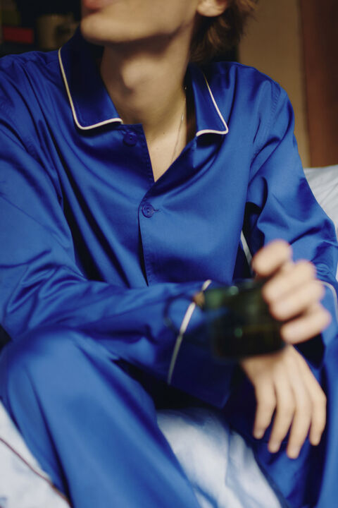 Outline Pyjama L/S Shirt-XS/S-Vivid