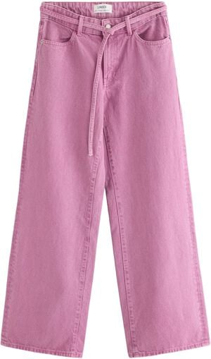 Trousers in twill with wide fit, re