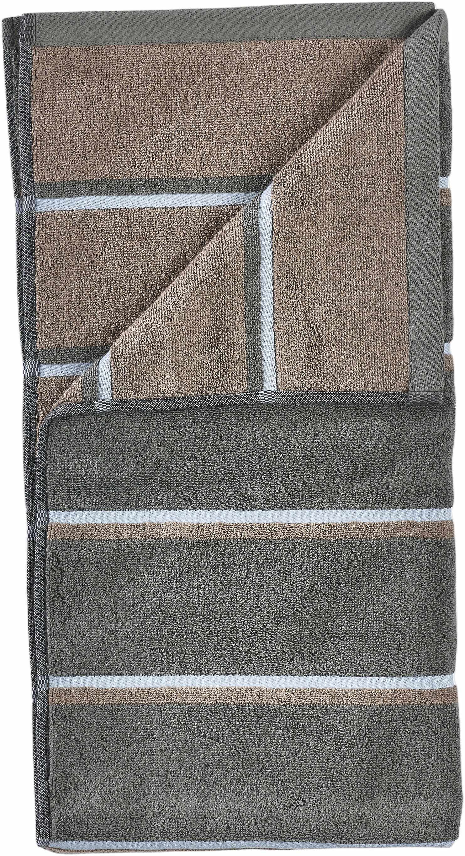 H&aring;ndkle Sauna 50x100 White/Soft Grey/Eucalyptus