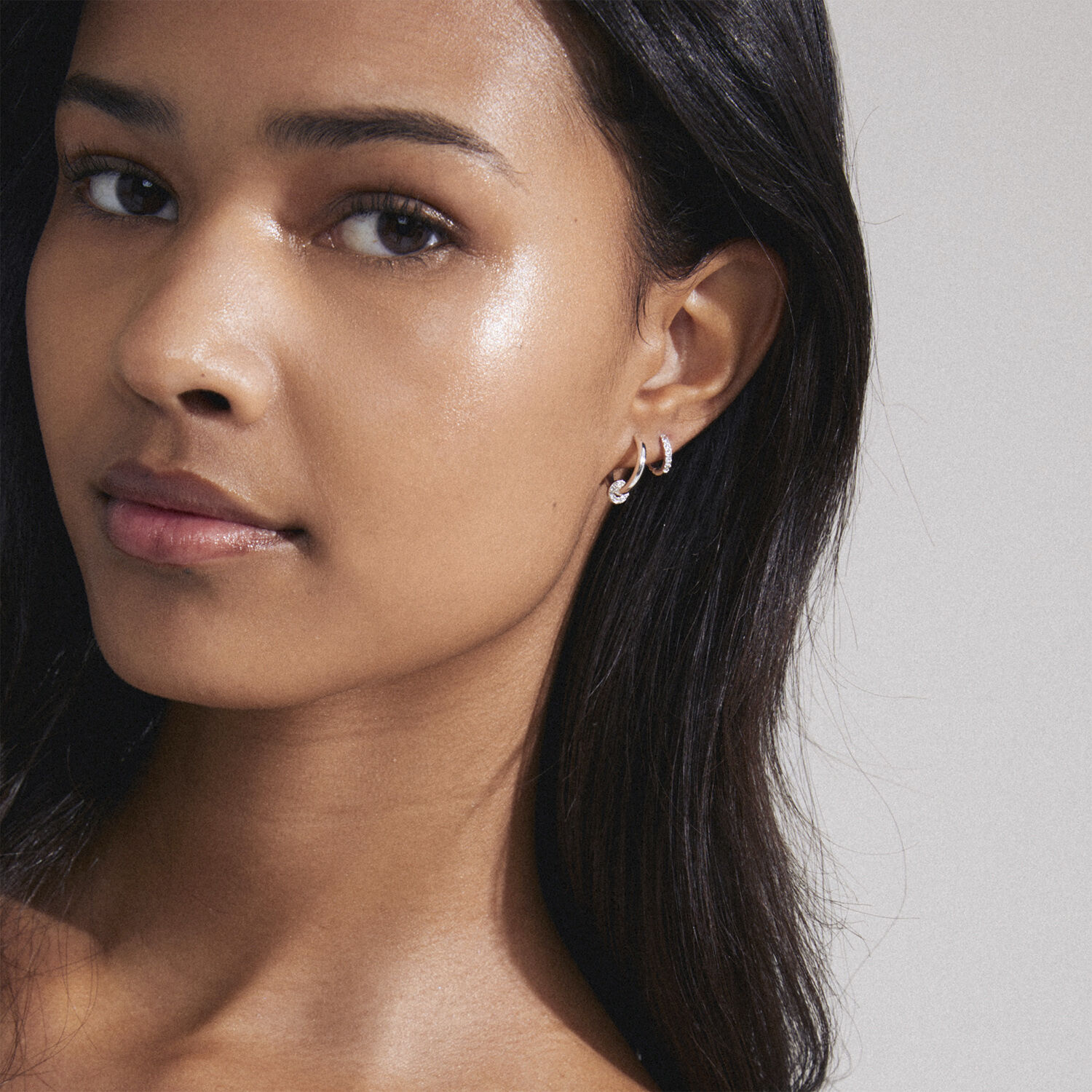 SCOTTIE recycled earrings 2-in-1 set silver-plated