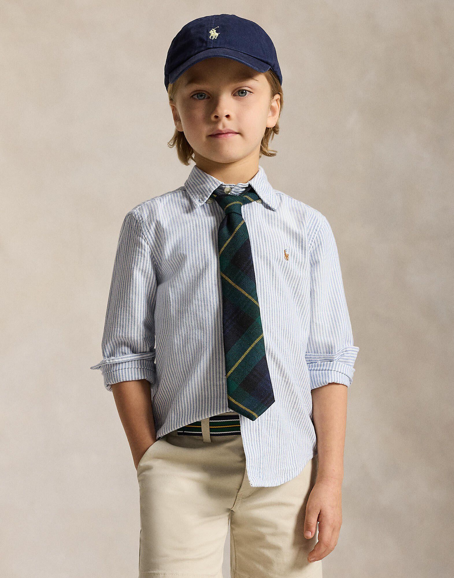 STRIPE OXFORD-LS BD-TP-SHT