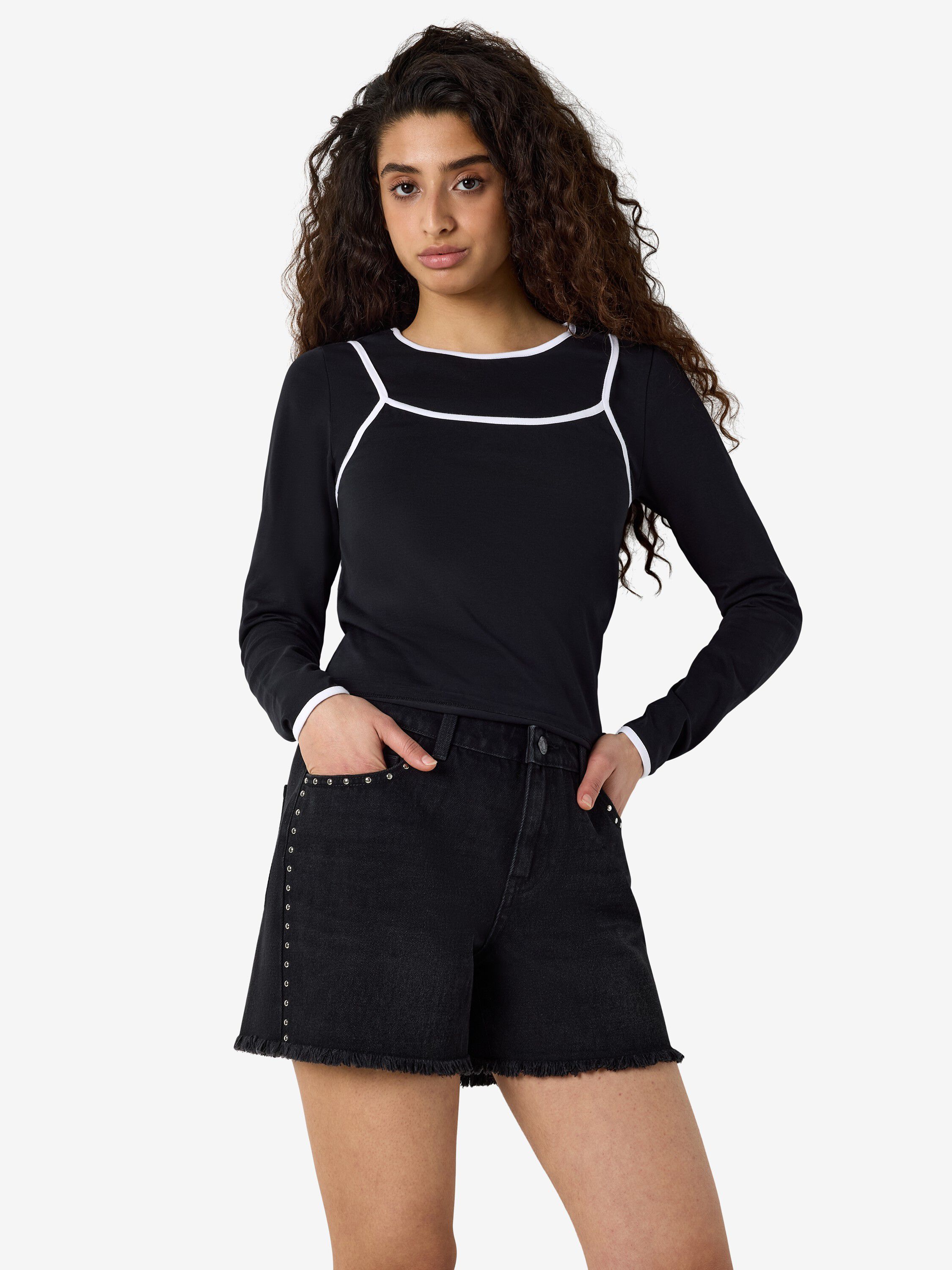 Nmkerry L/S Double Layer Top Tnt/14