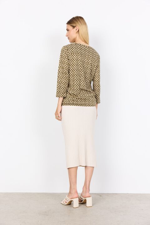 SC-FELICITY AOP 519 Bluse Oliven