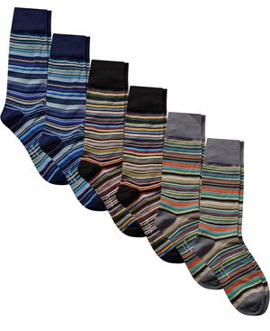 MEN SOCK 6 PACK SIGNATURE