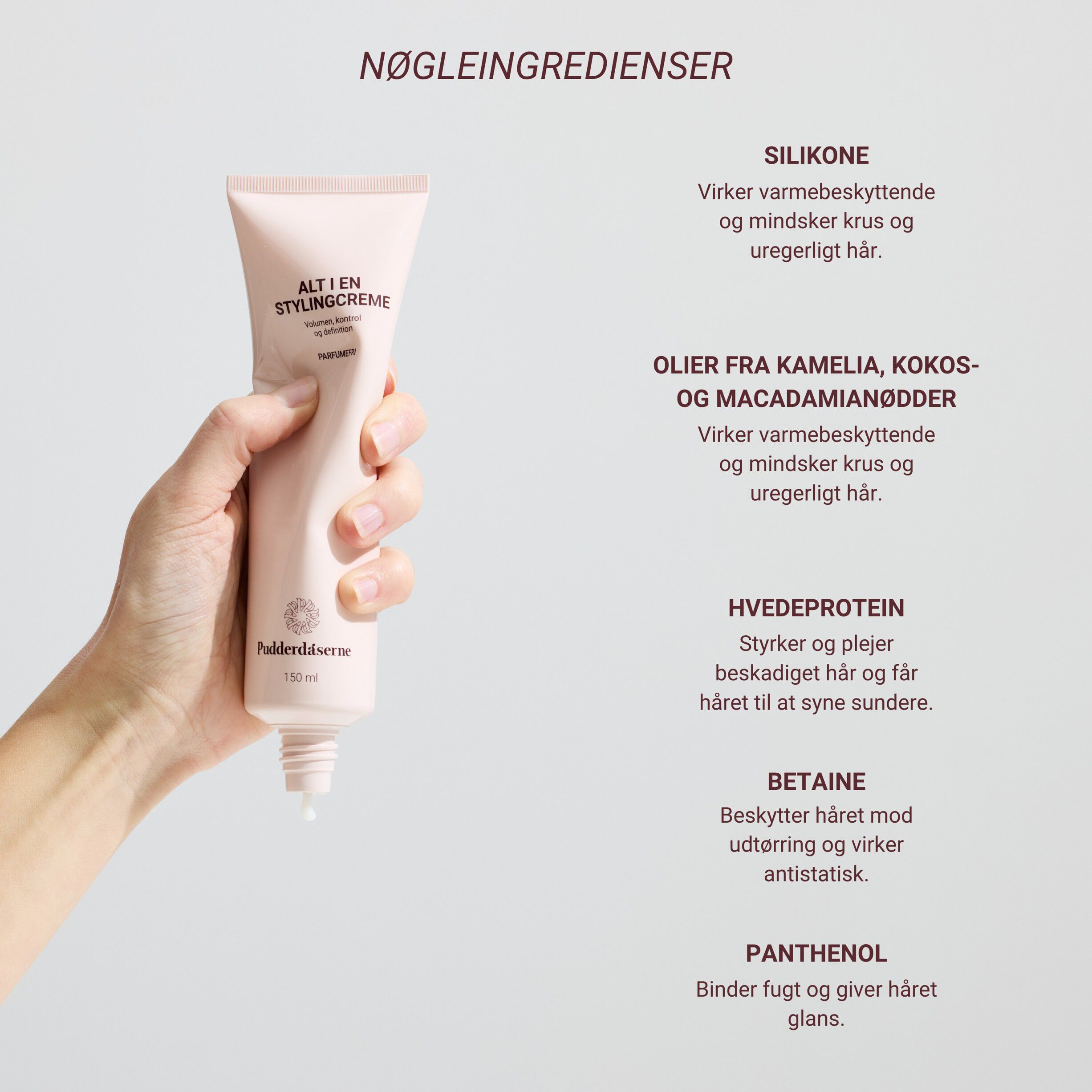 Pudderd&aring;serne Alt i en stylingcreme