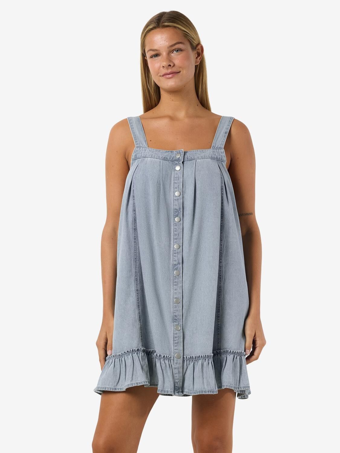Nmkatri Oregon S/L Denim Dress Bs006Lb