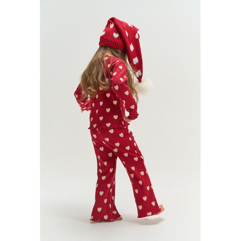 Tnstholiday Red Heart Rib Night Set