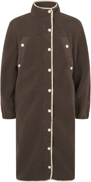 2412 Fleece / Nylon, Long Fleece Coat