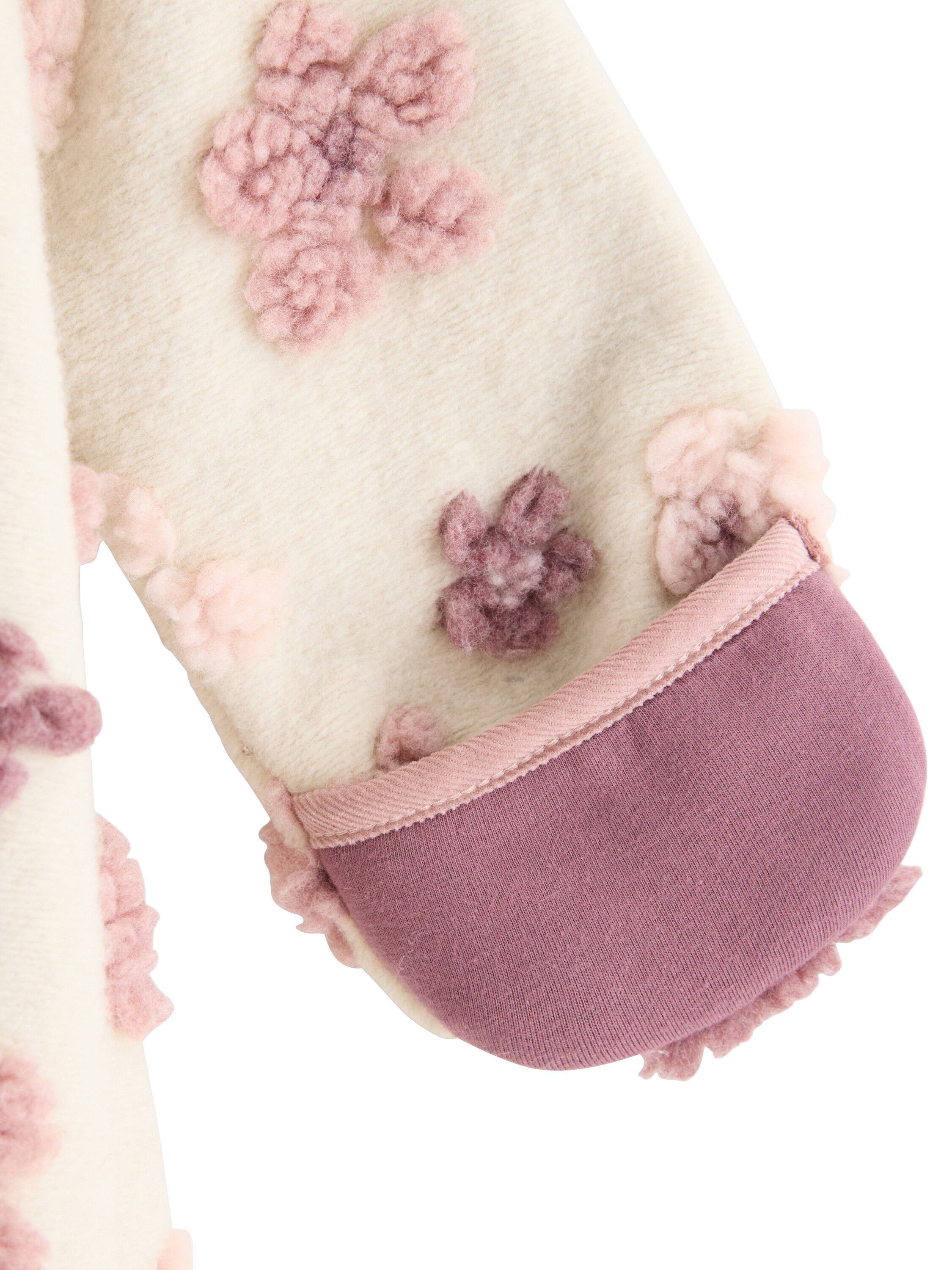 Pramsuit pile applique baby