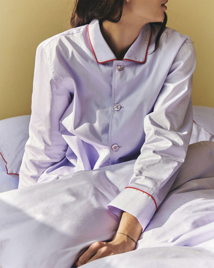Outline Pyjama L/S Shirt-S/M-Lavend