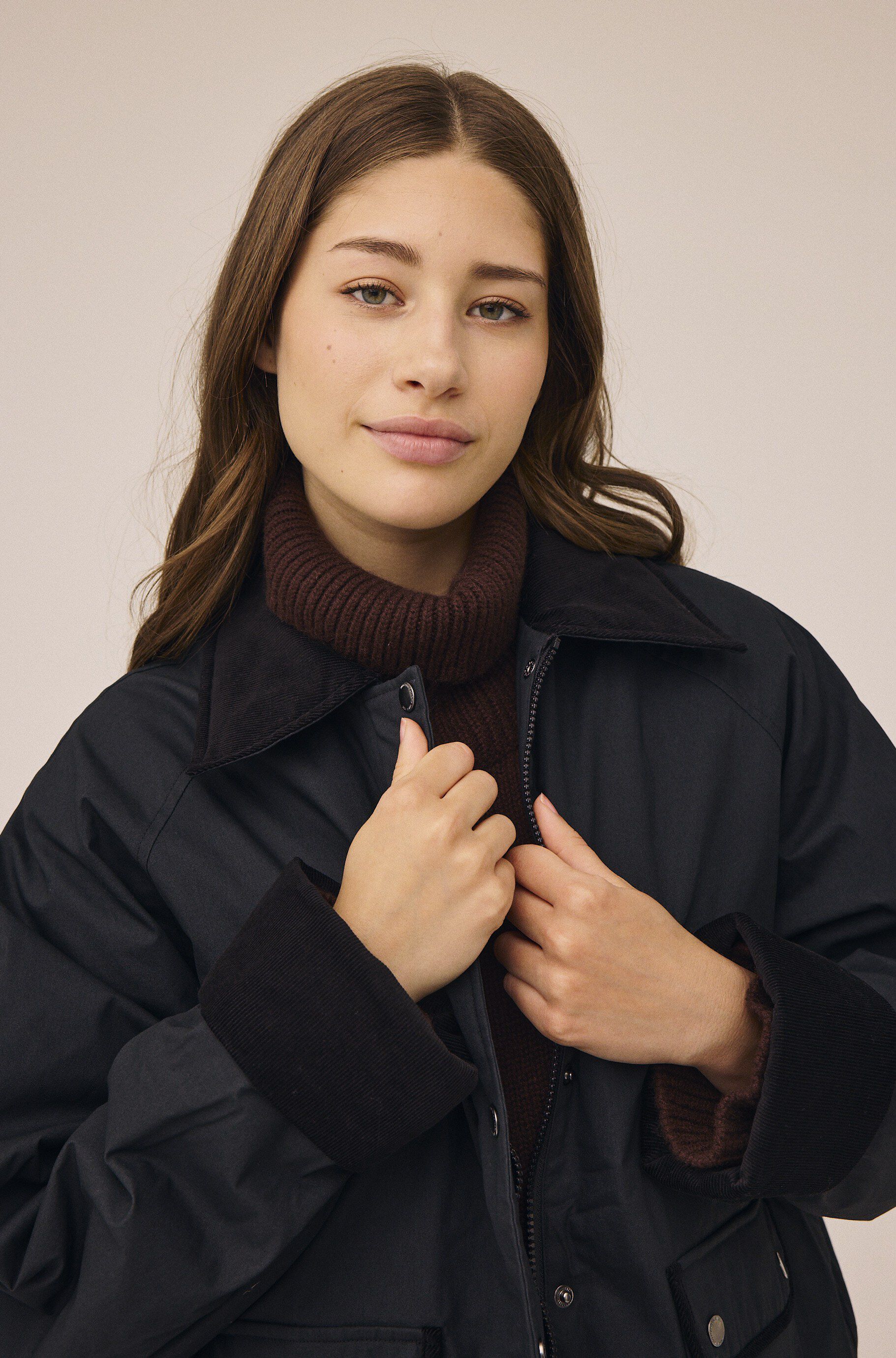 Emmy 9 Jacket with corduroy details - GRS