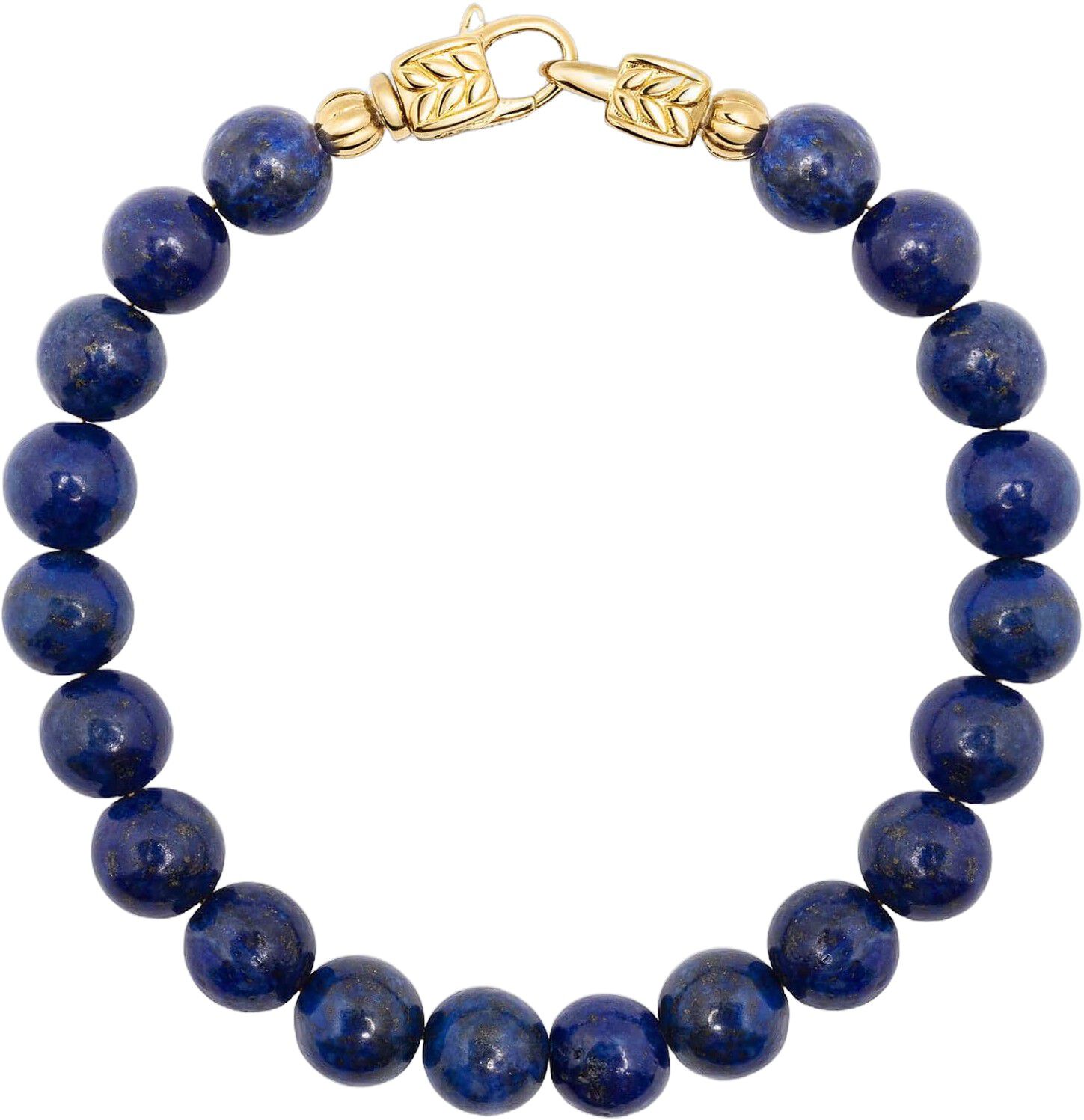 Blue Dumortierite Healing Bracelet with Gold Lock