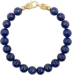 Blue Dumortierite Healing Bracelet with Gold Lock