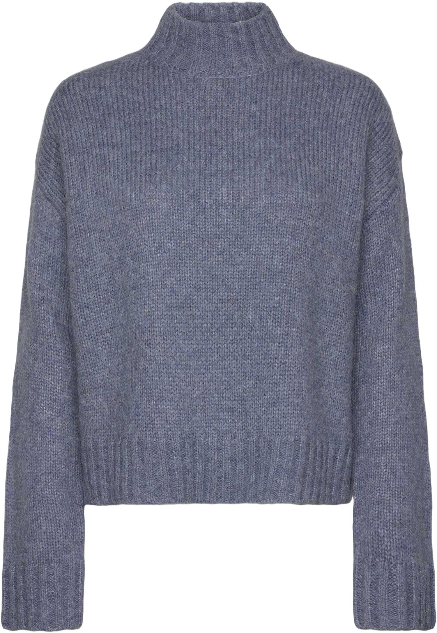 RWTulip Wool Blend LS Turtleneck Plain Pullover
