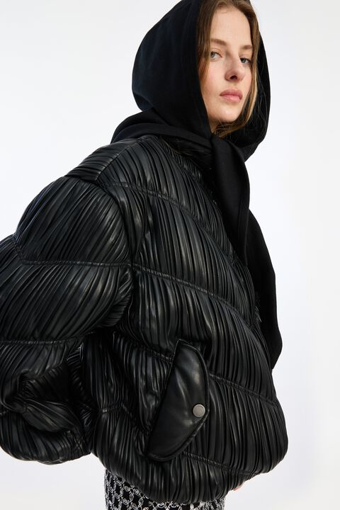 PLEATED BOMBER JACKET