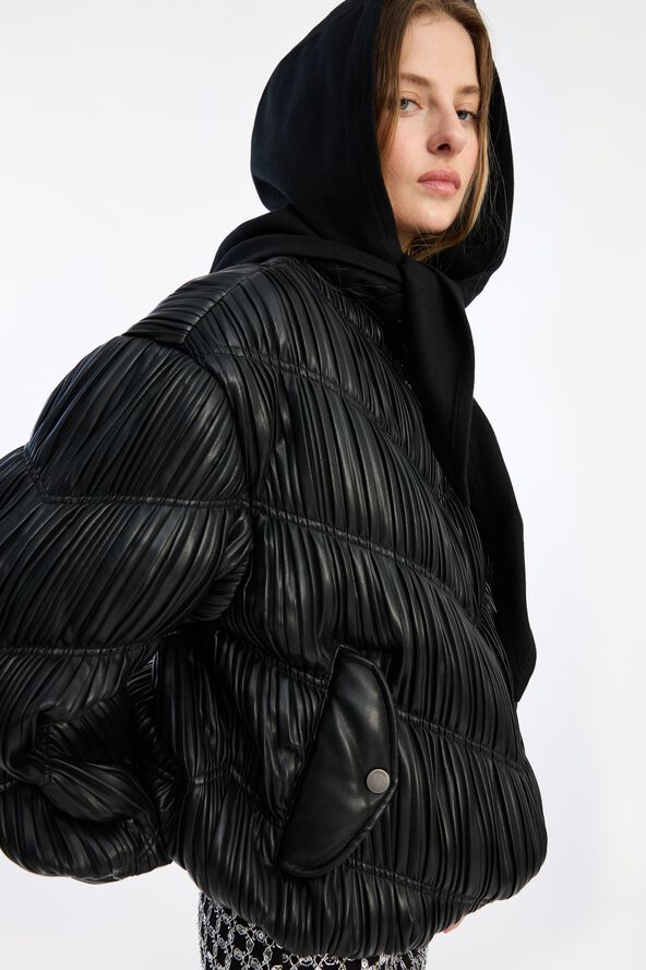 PLEATED BOMBER JACKET