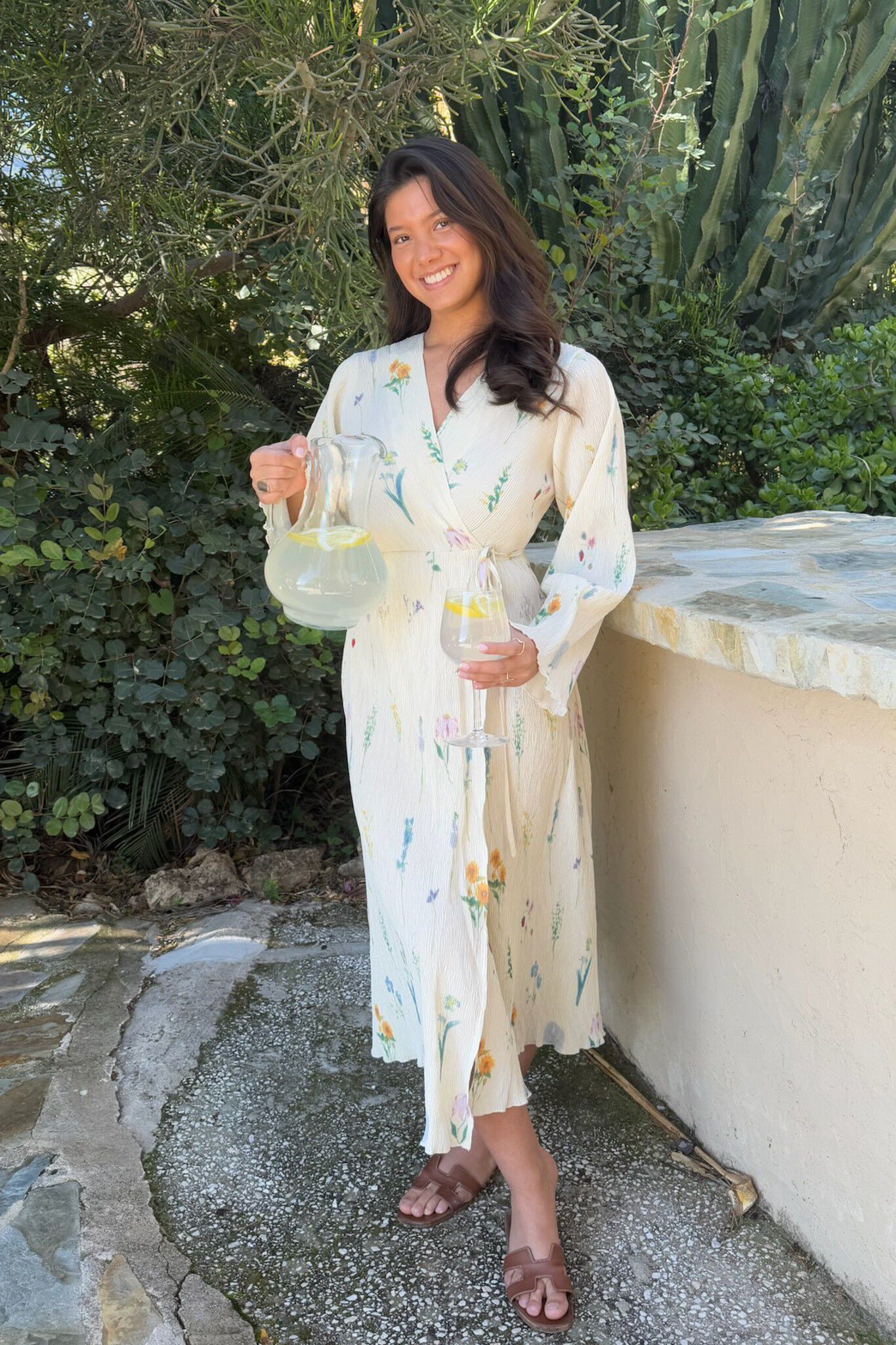 OfeliaIC Long Wrap Dress - Off Whit