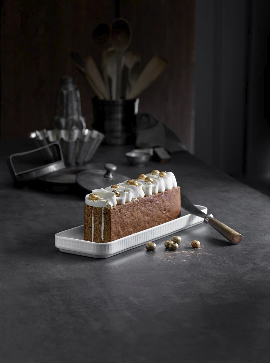 "Fat rektangul&Atilde;&curren;rt Pliss&Atilde;&copy; 24 x 12 cm Vit"